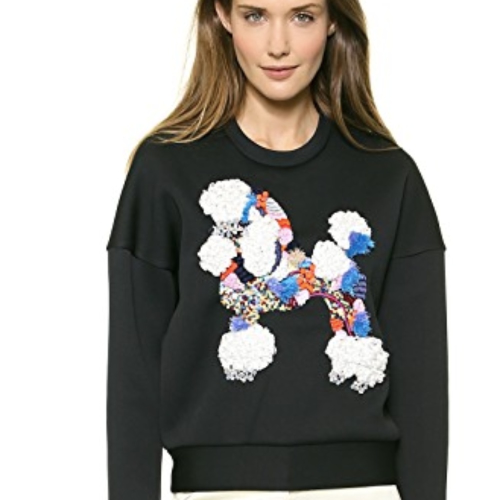 3.1 Phillip Lim Mixed Media Poodle Sweatshirt